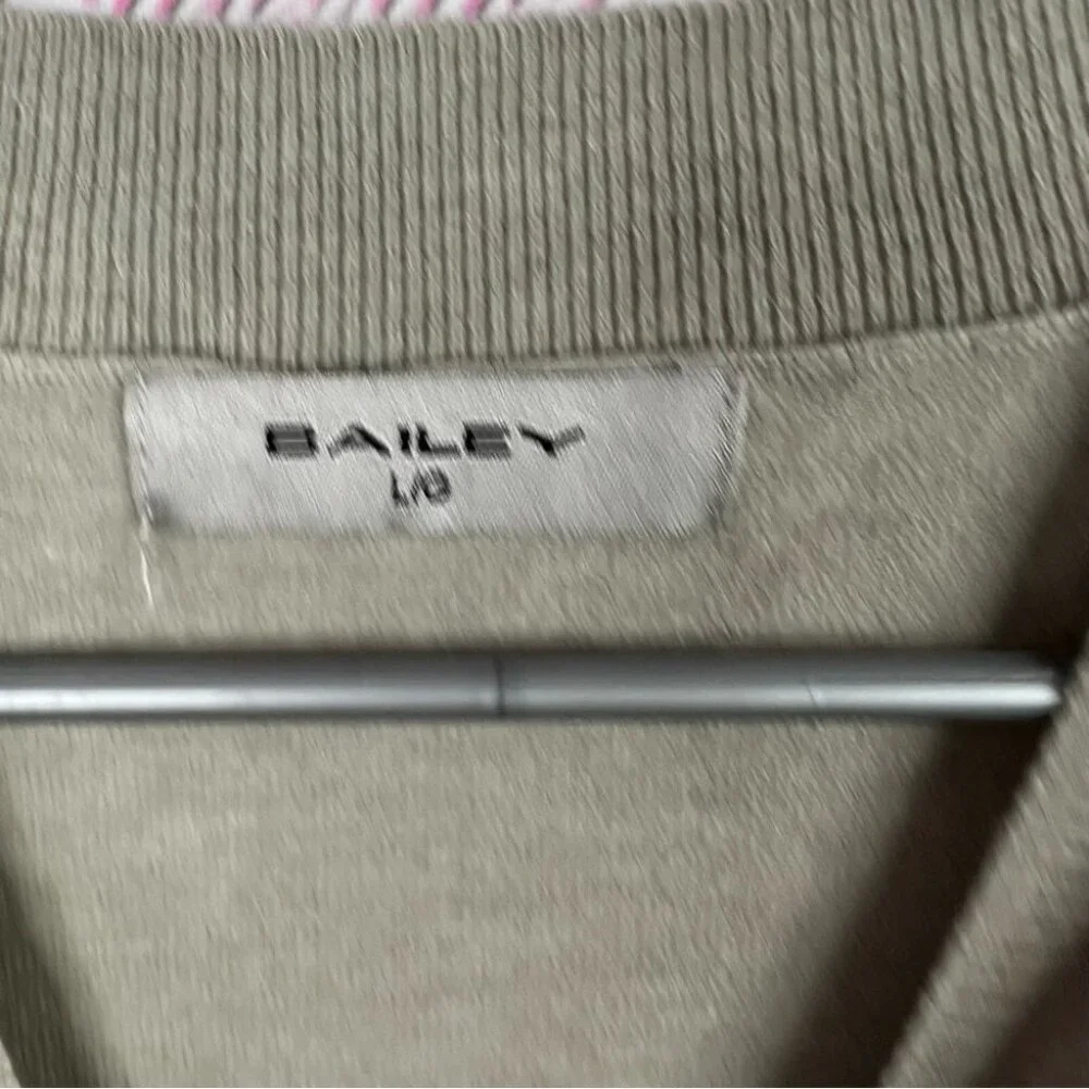 Bailey sweater long sleeve soft V-Neck Sweater grey beige
